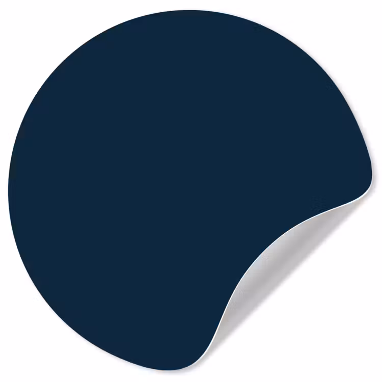 Midnight - Blue - Blauw Wandcirkel behangsticker klein 186 -3d