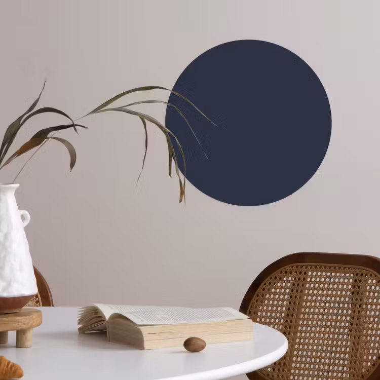 Midnight - Swing - Blauw Wandcirkel behangsticker klein 186 -sfeer3