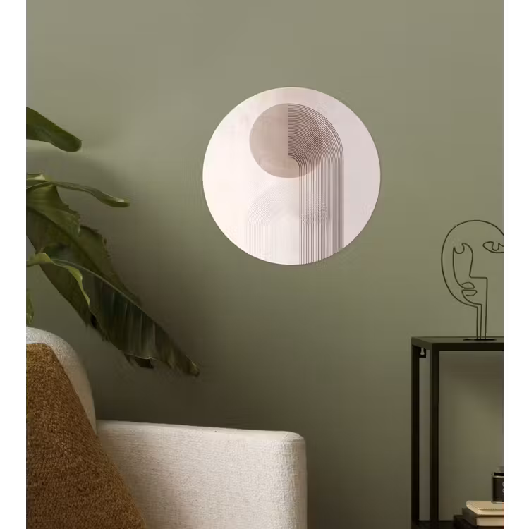 Minimalistisch - Cirkel - Lichtgrijs Wandcirkel behangsticker klein -sfeer2