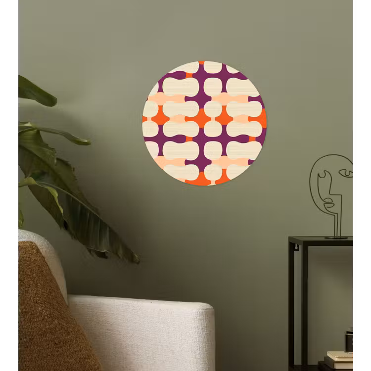 Modern - Patroon - Kleurrijk Wandcirkel behangsticker klein 186 -sfeer2
