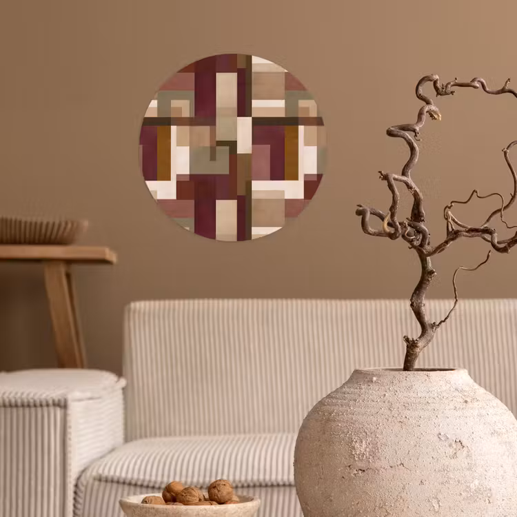 Modern - Geometrie - Kleurrijk Wandcirkel behangsticker klein 186 -sfeer1