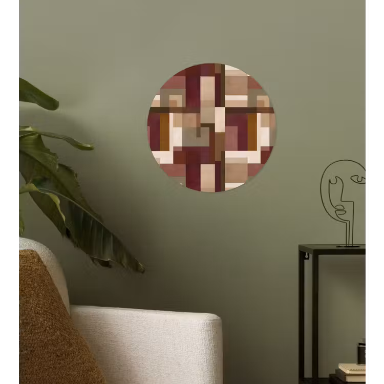 Modern - Geometrie - Kleurrijk Wandcirkel behangsticker klein 186 -sfeer2