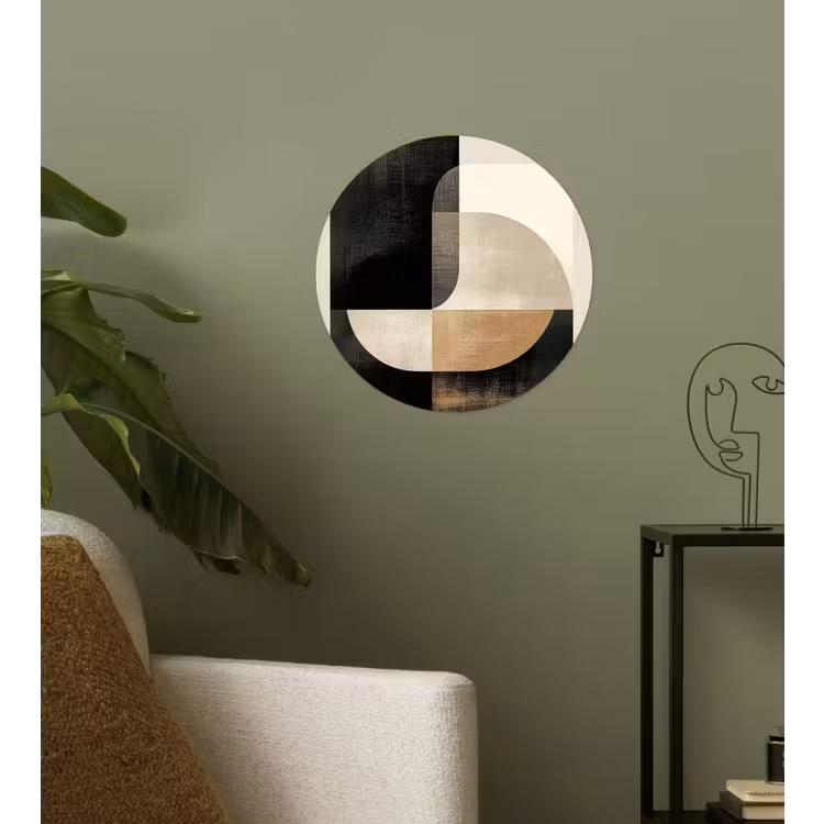 Modern - Vierkant - Vormen Wandcirkel behangsticker klein -sfeer2