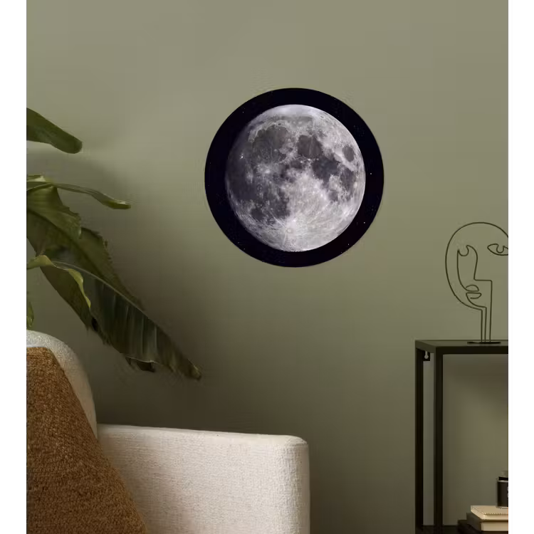 Runde Tapete - Mond – Sterne – Weltraum - Maan - Sterren - Ruimte Wandcirkel behangsticker klein