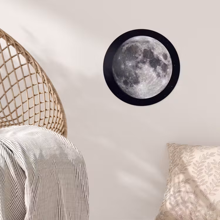 Runde Tapete - Mond – Sterne – Weltraum - Maan - Sterren - Ruimte Wandcirkel behangsticker klein