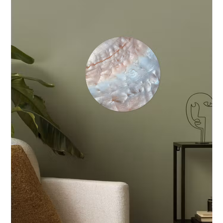 Schelpen - Abstract - Natuur Wandcirkel behangsticker klein -sfeer2