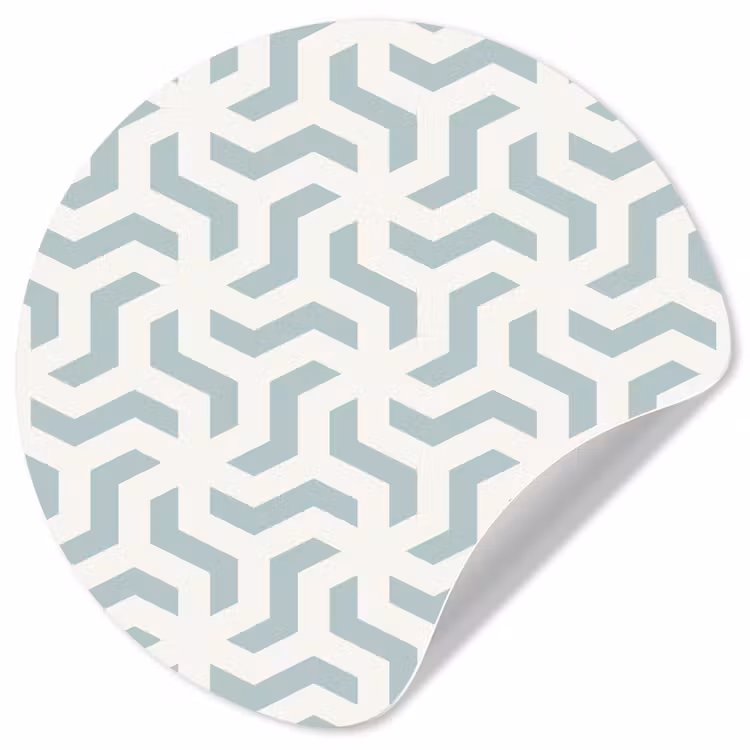 Patronen - Abstract - Groen - Geometrie Wandcirkel behangsticker klein 186 -3d