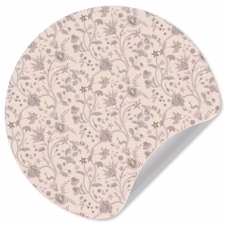 Patroon - Bloemen - Paars Wandcirkel behangsticker klein 186 -3d