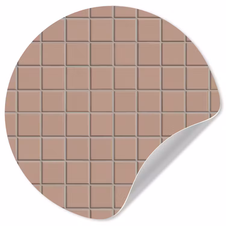 Patroon - Tegel - Oudroze Wandcirkel behangsticker klein 186 -3d