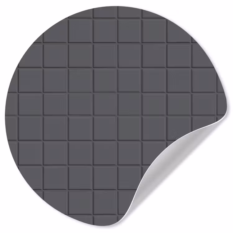 Patroon - Tegel - Grafiet - Grijs Wandcirkel behangsticker klein 186 -3d