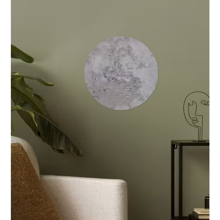 Patroon - Grijs - Oud - Beton Wandcirkel behangsticker klein 186 -sfeer2