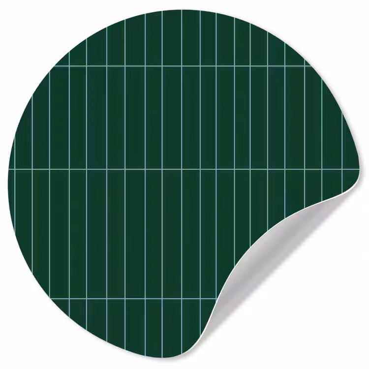 Patroon - Tegels - Donkergroen Wandcirkel behangsticker klein 186 -3d