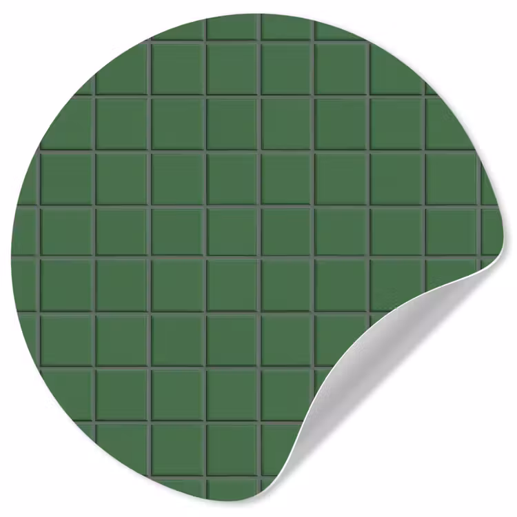 Patroon - Tegels - Groen Wandcirkel behangsticker klein 186 -3d