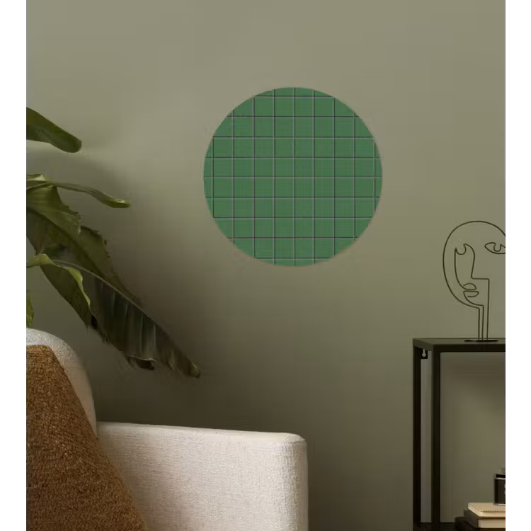 Patroon - Tegels - Groen Wandcirkel behangsticker klein 186 -sfeer2