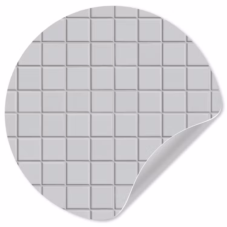 Patroon - Tegels - Licht - Grijs Wandcirkel behangsticker klein 186 -3d