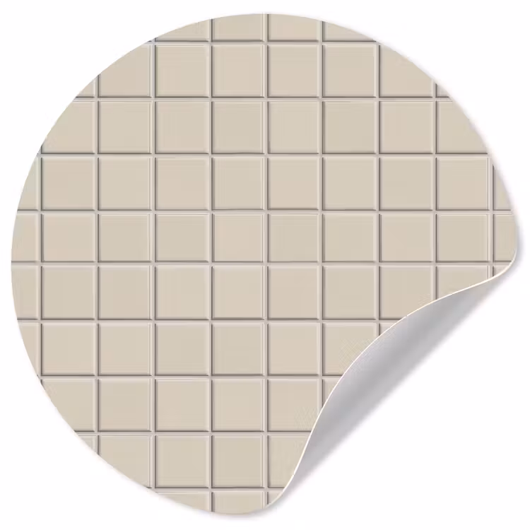 Patroon - Tegels - Taupe Wandcirkel behangsticker klein 186 -3d