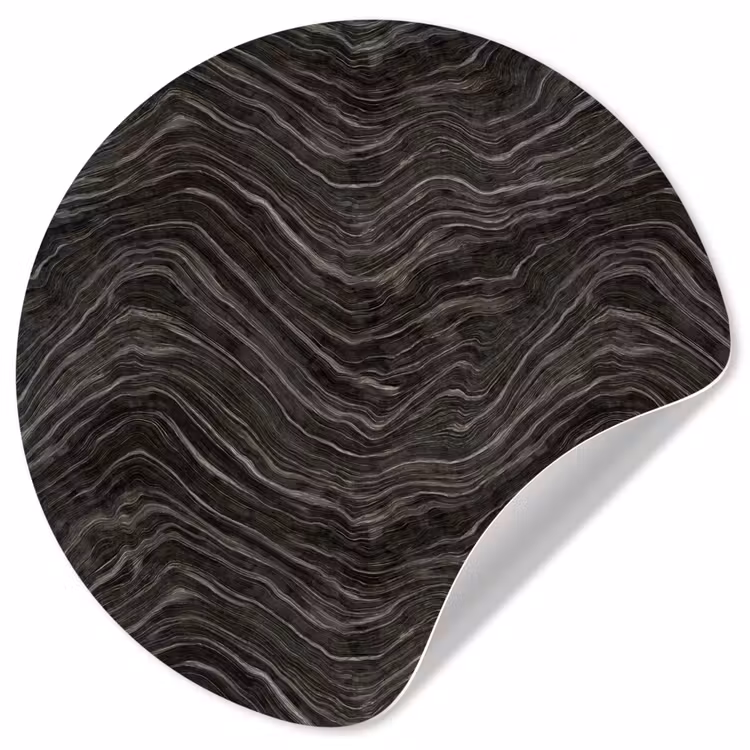 Patroon - Contrast - Antraciet Wandcirkel behangsticker klein 186 -3d