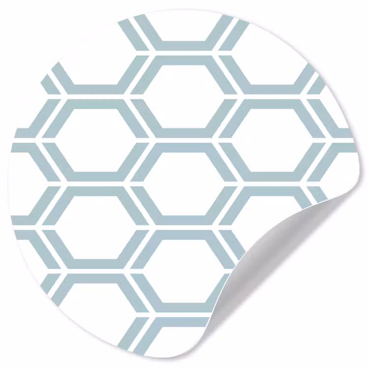 Patroon - Lijn - Design - Hexagon Wandcirkel behangsticker klein 186 -3d