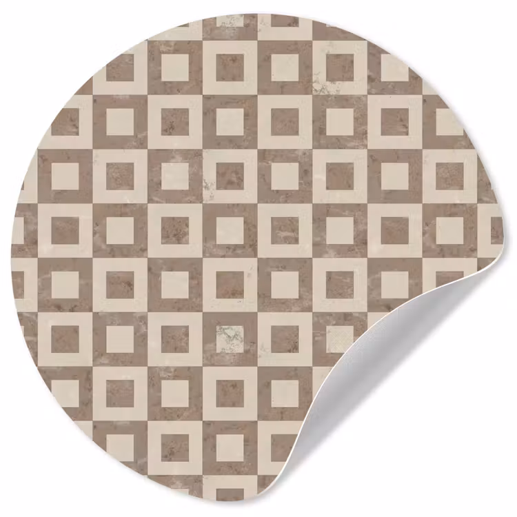 Patroon - Marmer - Beige Wandcirkel behangsticker klein 186 -3d