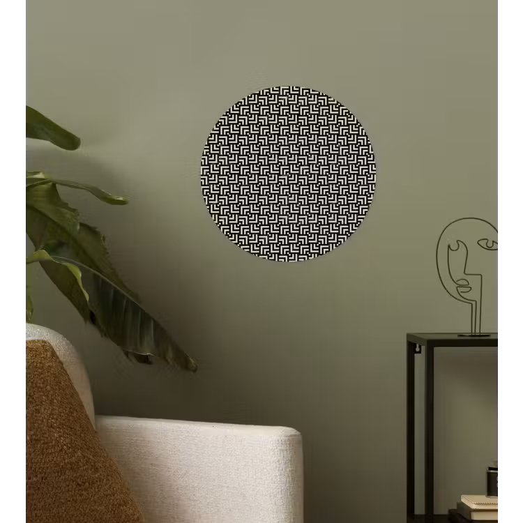 Patroon - Marmer - Zwart Wandcirkel behangsticker klein 186 -sfeer2