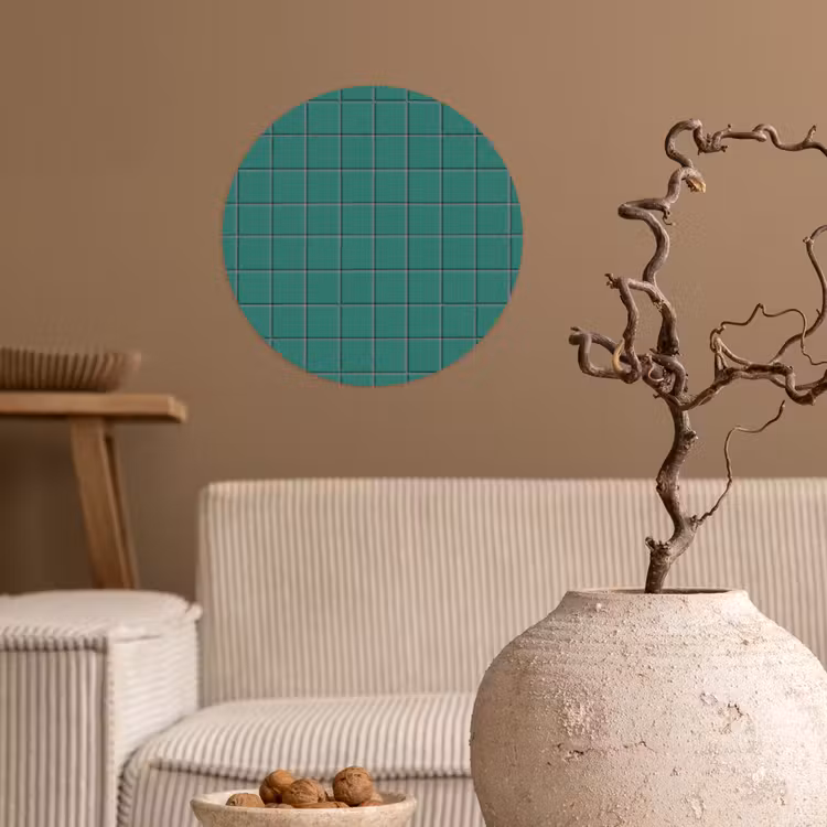 Patroon - Patroon - Smaragd Wandcirkel behangsticker klein 186 -sfeer1