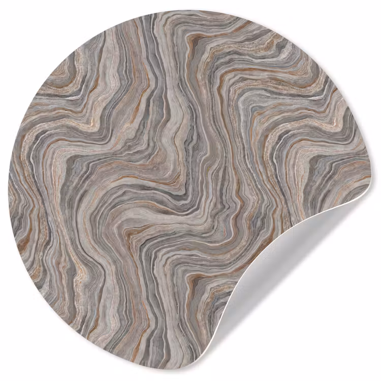 Patroon - Textuur - Grijs Wandcirkel behangsticker klein 186 -3d