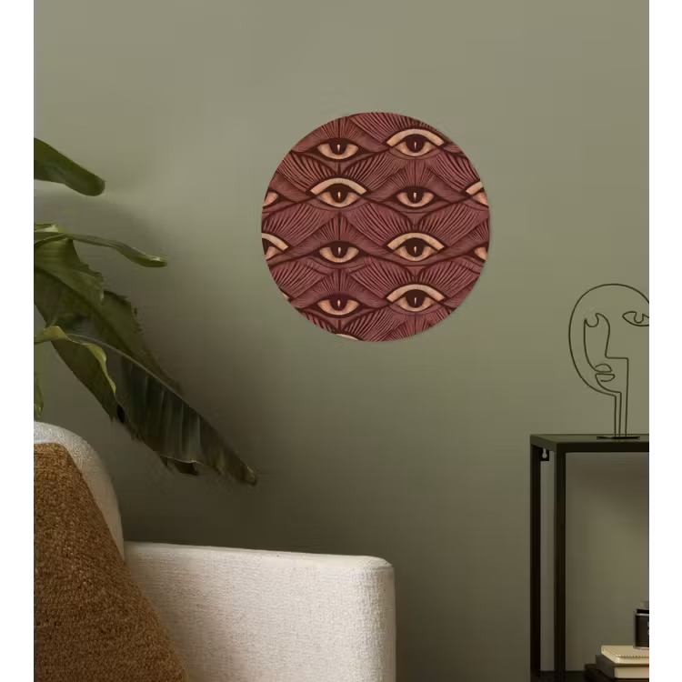 Mystiek - Ogen - Bruin Wandcirkel behangsticker klein 186 -sfeer2