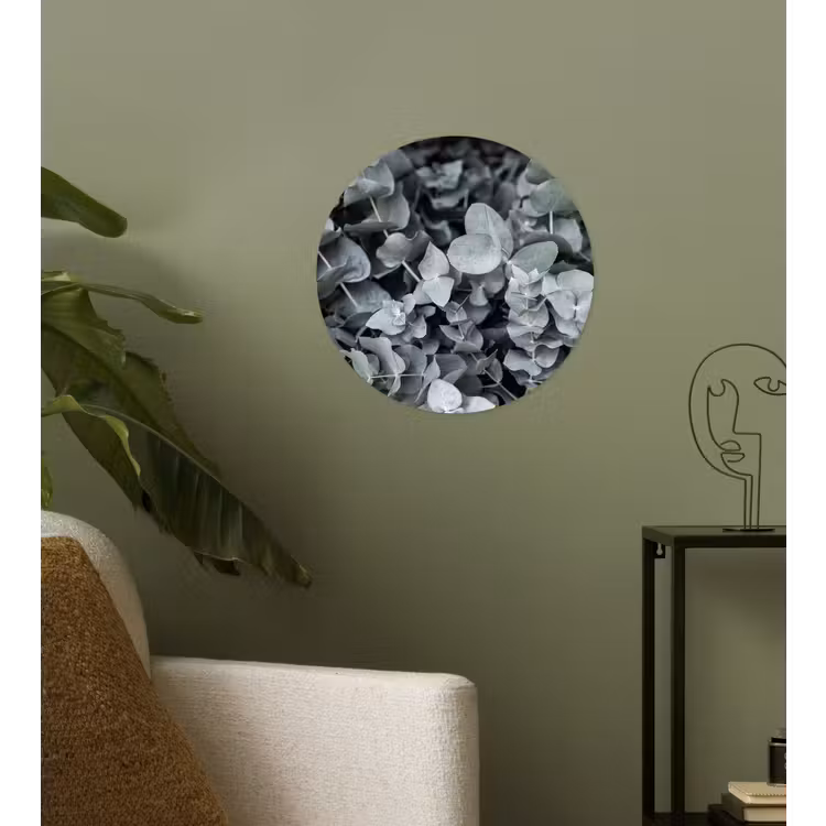 Natuur - Planten - Eucalyptus - Bladeren Wandcirkel behangsticker klein -sfeer2