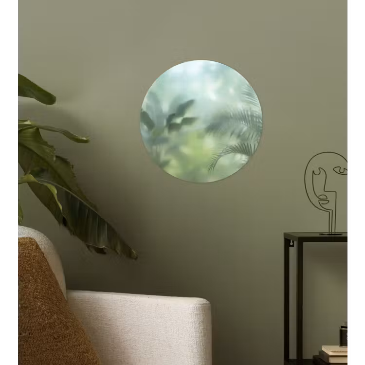 Natuur - Vervaagd - Groen - Abstract - Modern Wandcirkel behangsticker klein -sfeer2
