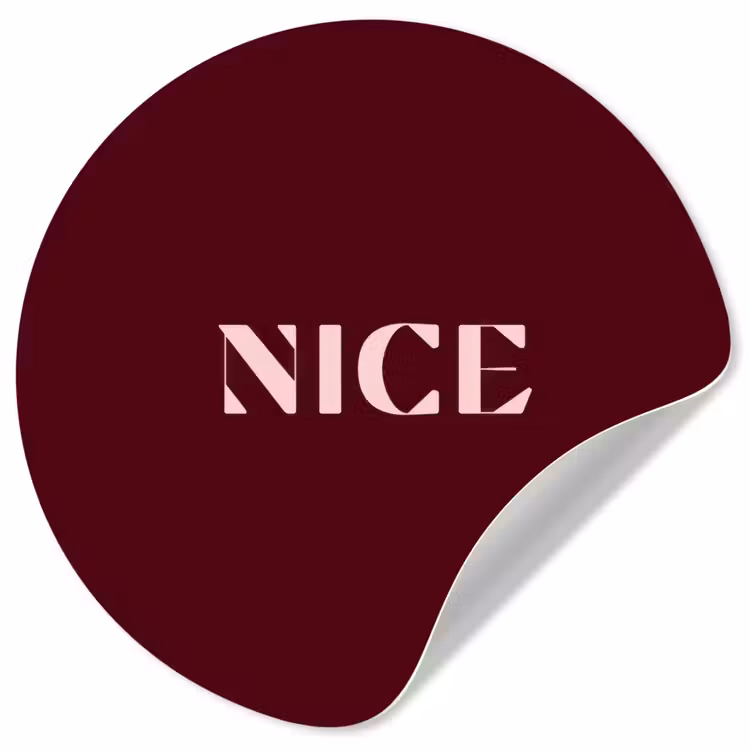 Nice - Bordeaux - Roze Wandcirkel behangsticker klein -3d