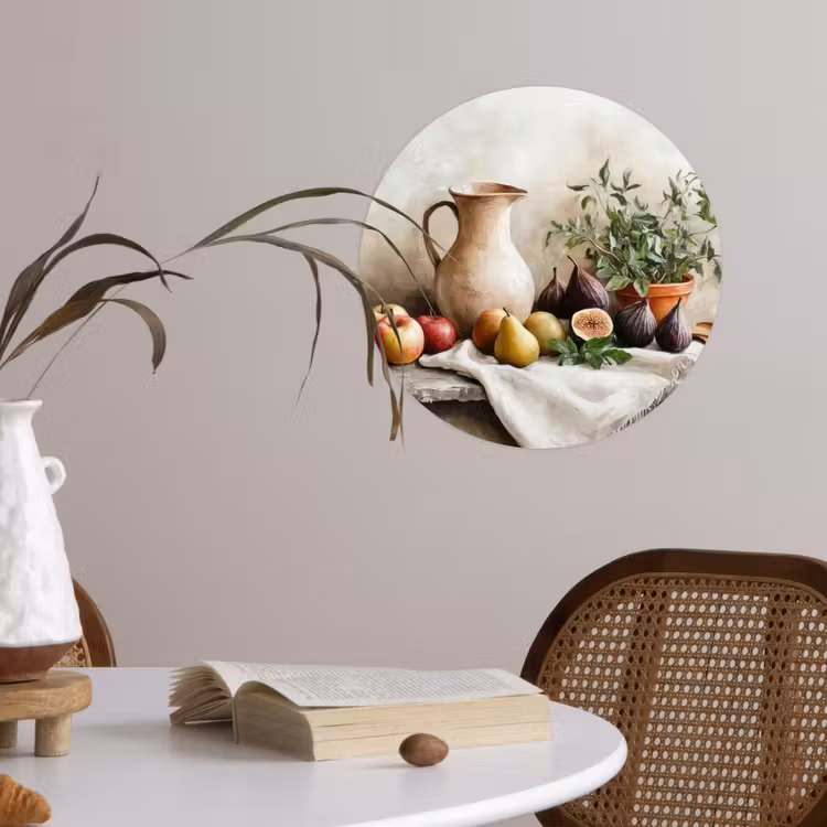Fruit - Kruiden - Landelijk Wandcirkel behangsticker klein -sfeer3