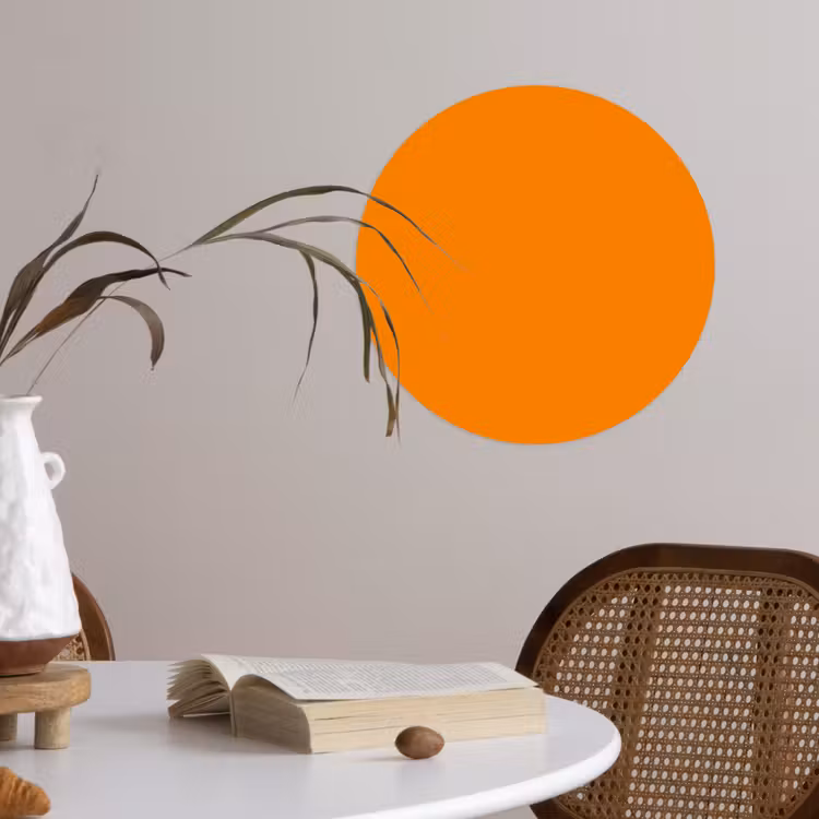Oranje - Seizoenen - Herfst - Kleur Wandcirkel behangsticker klein 186 -sfeer3