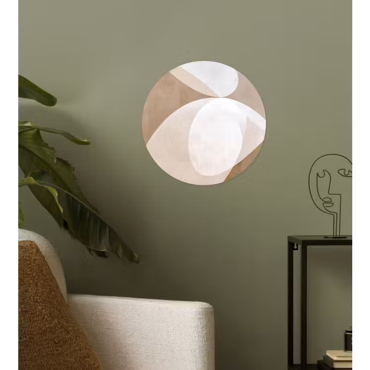 Ovale vormen - Transparant - Zachte overgang Wandcirkel behangsticker klein -sfeer2