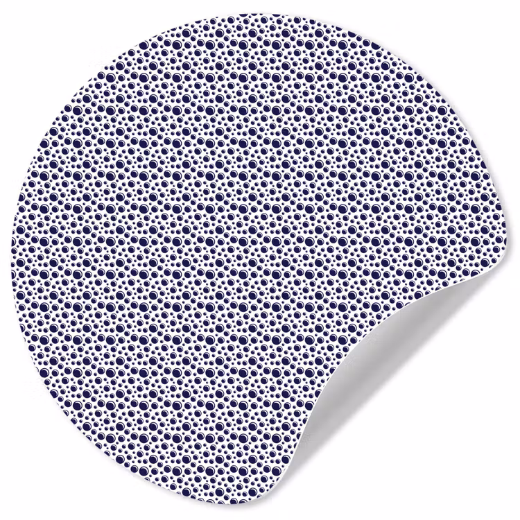 Oceaan - Bubbel - Blauw - Wit Wandcirkel behangsticker klein 186 -3d