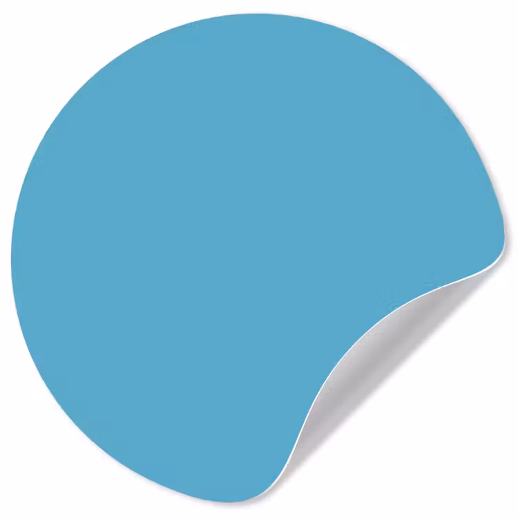 Ocean - Teal - Blauw Wandcirkel behangsticker klein 186 -3d