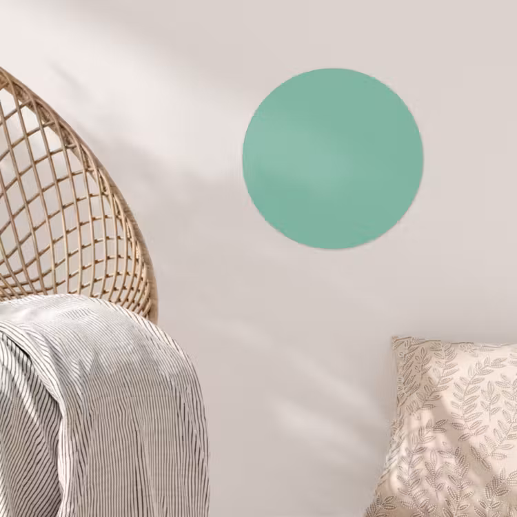 Ocean - Jade - Groen Wandcirkel behangsticker klein 186 -sfeer4