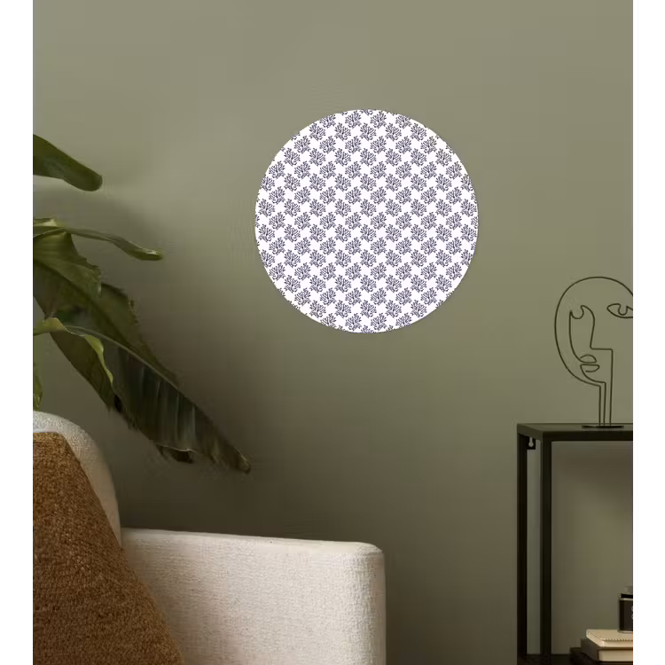 Oceaan - Koraal - Blauw - Wit Wandcirkel behangsticker klein 186 -sfeer2