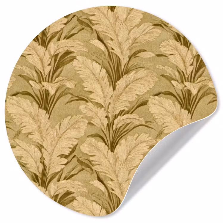Palmbladeren - Klassiek - Groen Wandcirkel behangsticker klein 186 -3d
