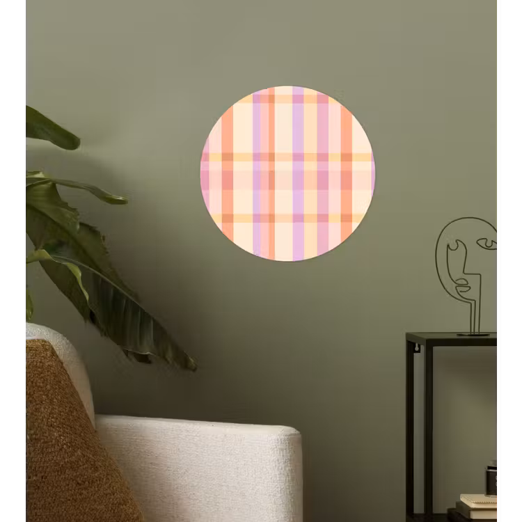 Pastel - uitpatroon - Geometrisch Wandcirkel behangsticker klein 186 -sfeer2