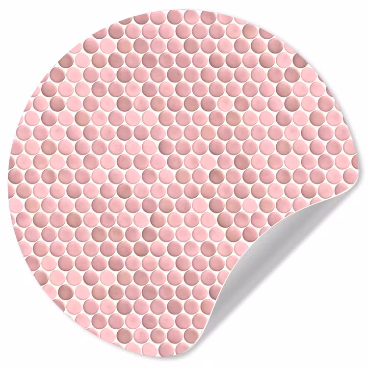 Penny - Mozaïek - Lichtroze Wandcirkel behangsticker klein 186 -3d