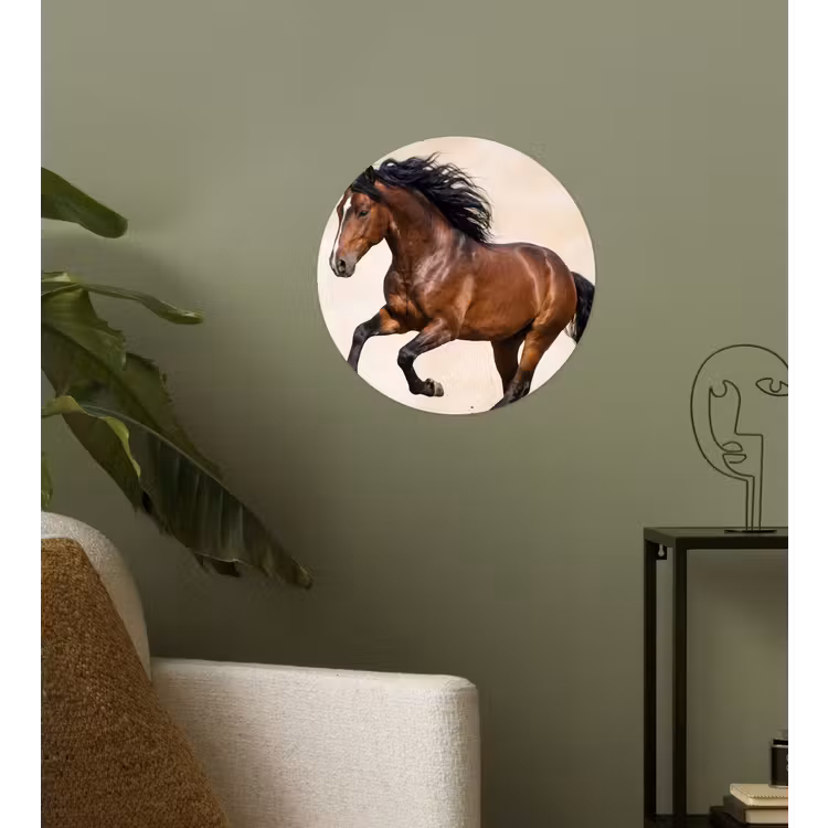 Paard - Galop - Energie Wandcirkel behangsticker klein -sfeer2