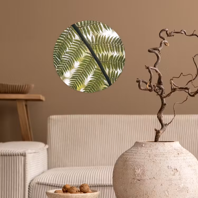 Plant - Blad - Natuur - Groen - Detail Wandcirkel behangsticker klein -sfeer1