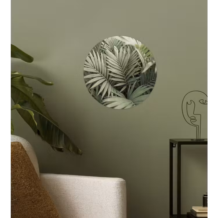 Plant - Palmbladeren - Natuur - Groen Wandcirkel behangsticker klein -sfeer2