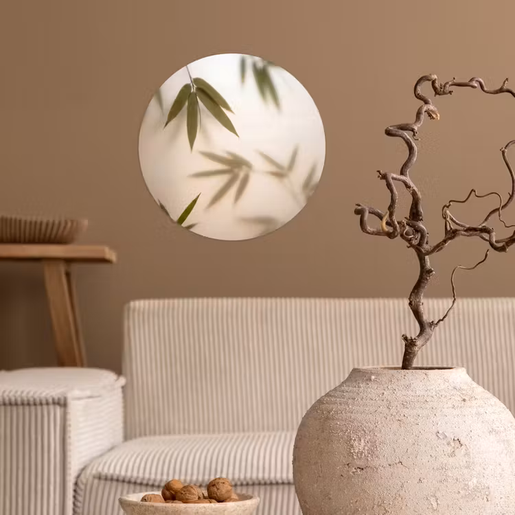 Planten - Bladeren - Natuur - Groen Wandcirkel behangsticker klein -sfeer1