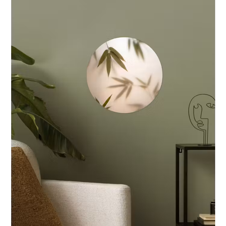Planten - Bladeren - Natuur - Groen Wandcirkel behangsticker klein -sfeer2