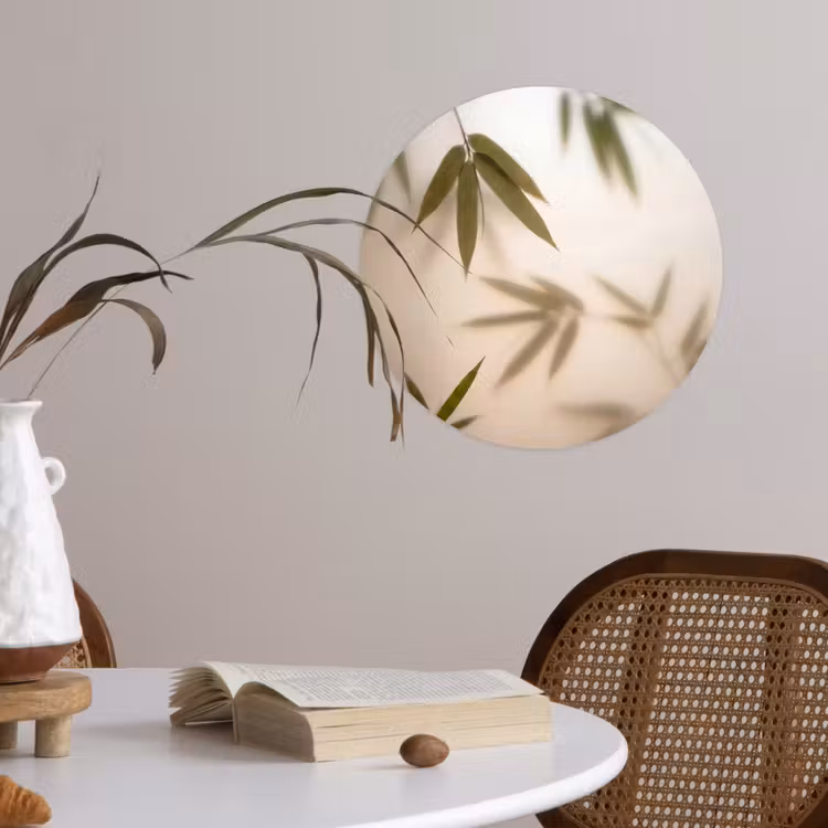 Planten - Bladeren - Natuur - Groen Wandcirkel behangsticker klein -sfeer3
