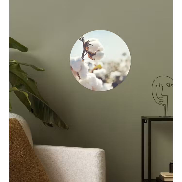 Planten - Bloem - Tak - Natuur Wandcirkel behangsticker klein -sfeer2