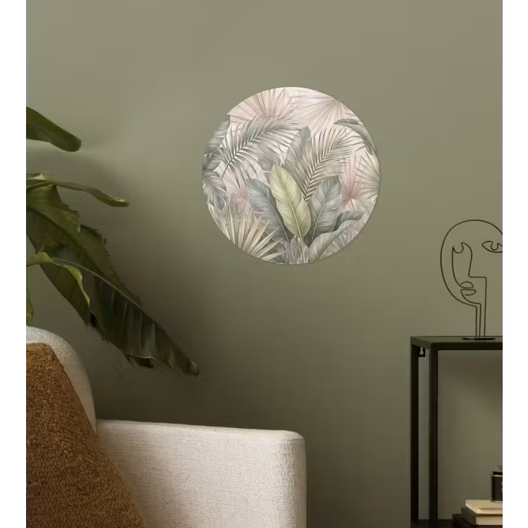 Planten - Tropisch - Bladeren - Groen - Natuur Wandcirkel behangsticker klein -sfeer2
