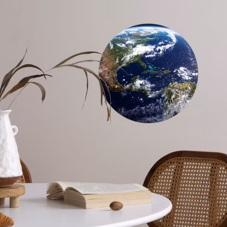Runde Tapete - Planet – Weltraum – Kosmos - Planeet - Ruimte - Kosmos Wandcirkel behangsticker klein