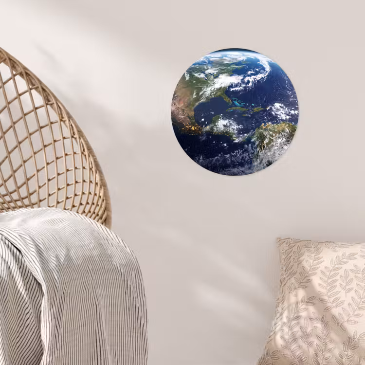 Runde Tapete - Planet – Weltraum – Kosmos - Planeet - Ruimte - Kosmos Wandcirkel behangsticker klein